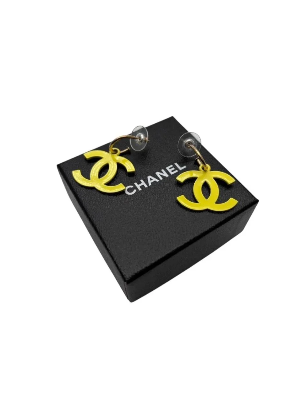Chanel CC Logo Swing Earrings 03 Yellow Gold